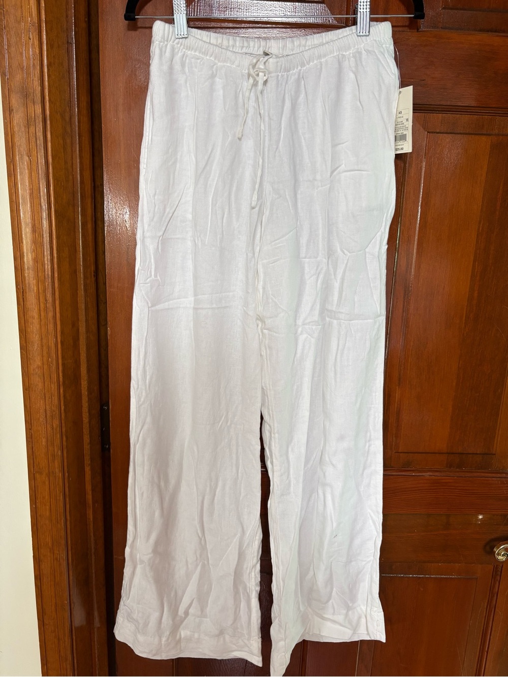 Linen blend wide leg pants